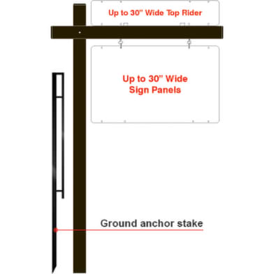 Right Angle Aluminum Sign Post