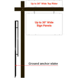 Right Angle Aluminum Sign Post