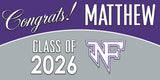 North Forsyth High School Graduation Banner